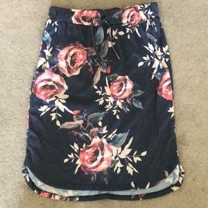 Floral print causal skirt